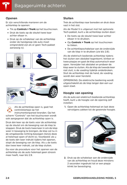 2013-2016 Tesla Model S Manuel du propriétaire | Néerlandais