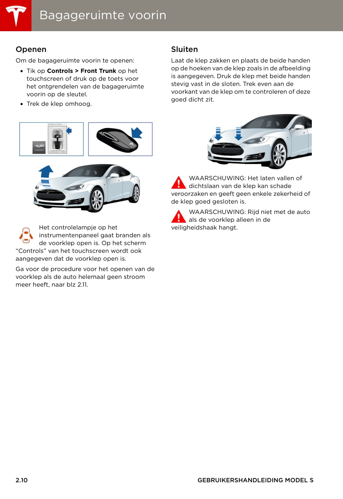 2013-2016 Tesla Model S Manuel du propriétaire | Néerlandais