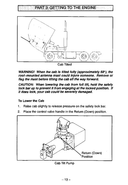 1990-1999 Kenworth  Bedienungsanleitung | Englisch