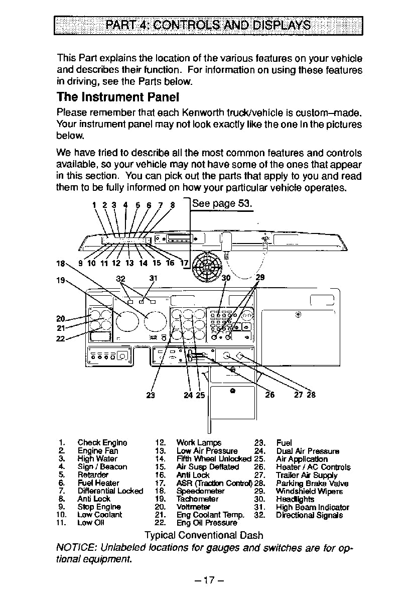 1990-1999 Kenworth  Bedienungsanleitung | Englisch