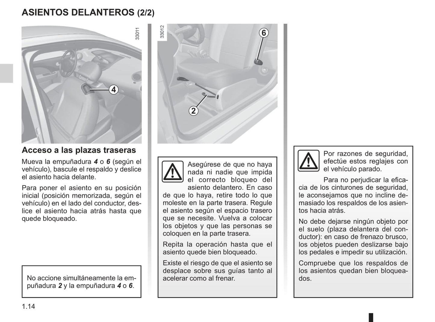 2013-2014 Renault Twingo Owner's Manual | Spanish