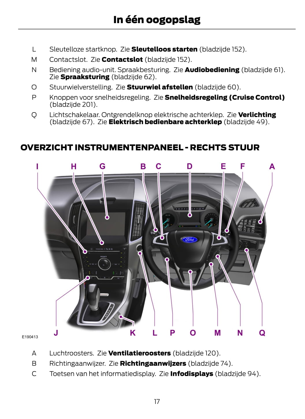 2015-2016 Ford Galaxy/S-Max Owner's Manual | Dutch