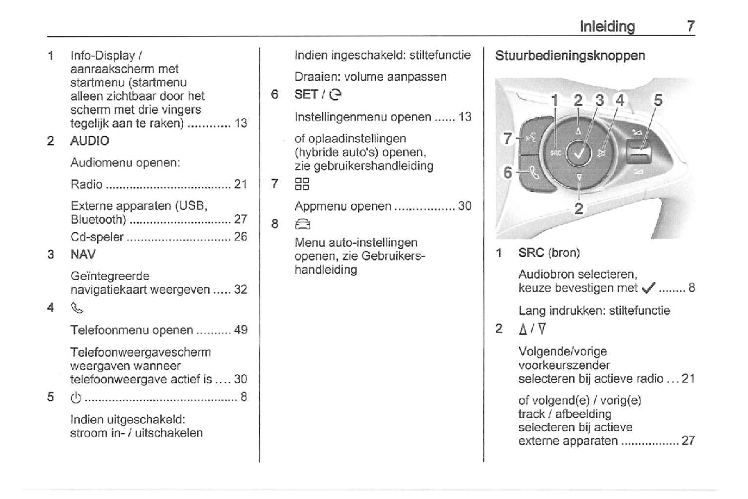 Opel Crossland Infotainment Handleiding 2020 - 2023