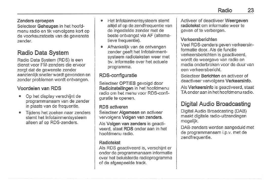 Opel Crossland Infotainment Handleiding 2020 - 2023