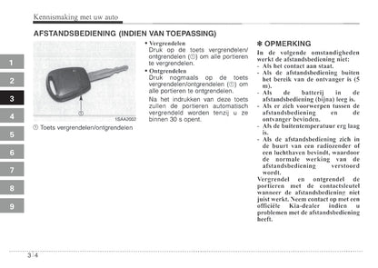 2004-2005 Kia Picanto Bedienungsanleitung | Niederländisch