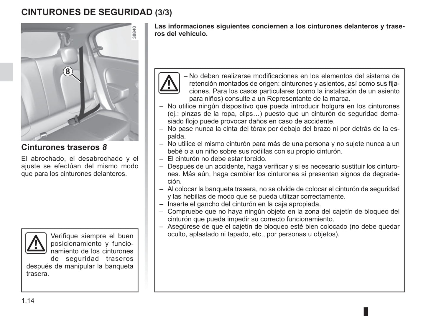 2018-2019 Renault Twingo Owner's Manual | Spanish