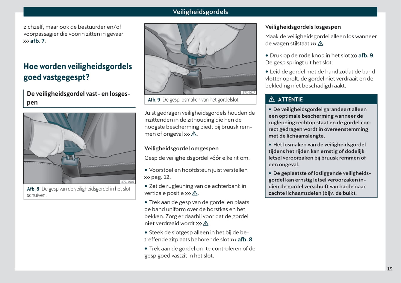 2019-2020 Cupra Ateca Owner's Manual | Dutch