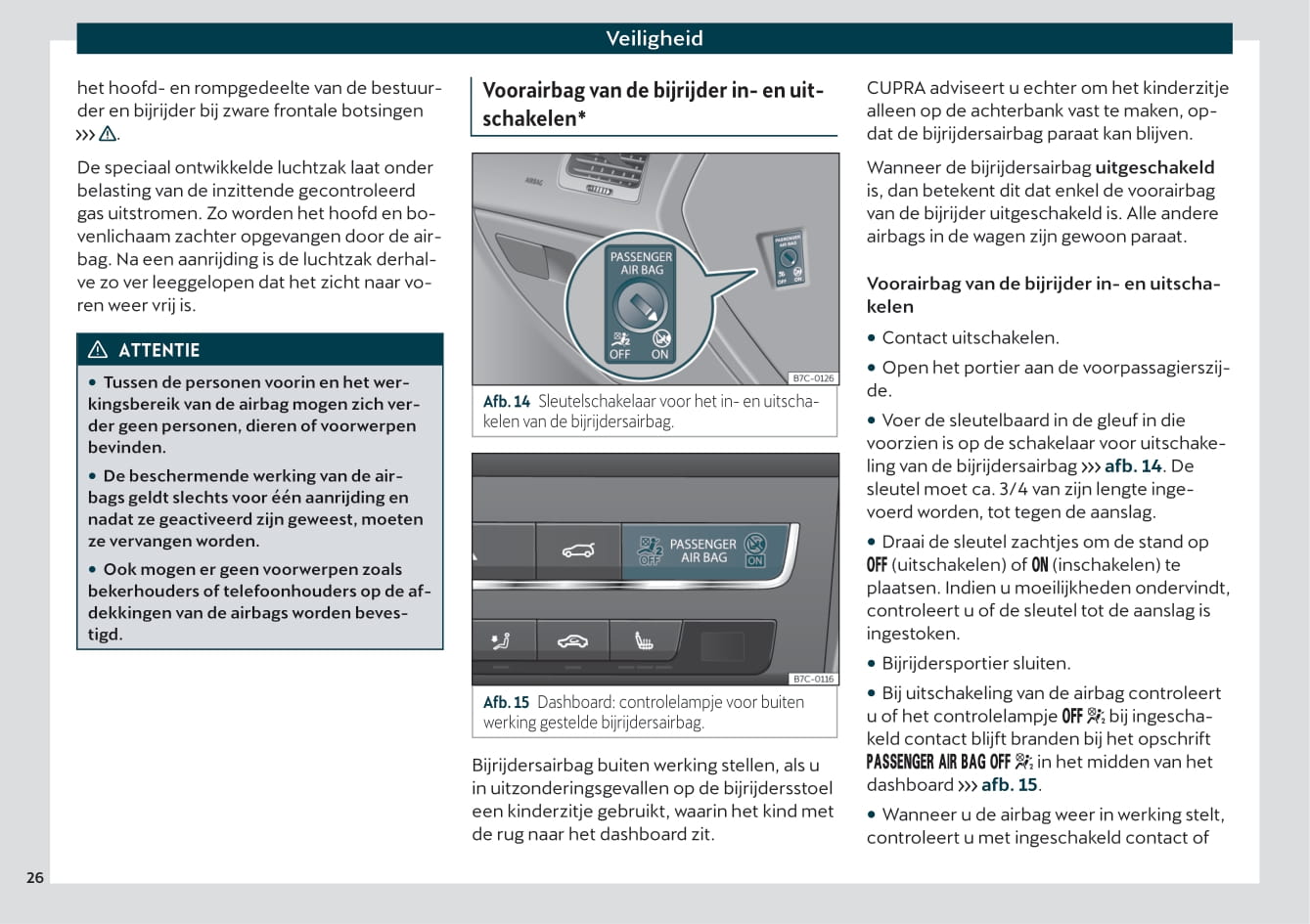 2019-2020 Cupra Ateca Owner's Manual | Dutch