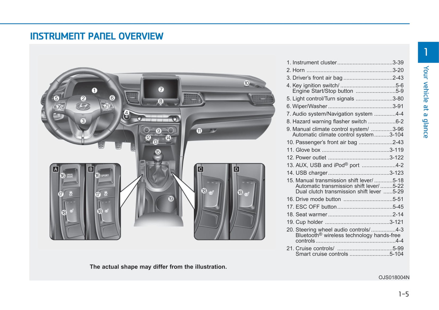 2018-2019 Hyundai Veloster Gebruikershandleiding | Spaans