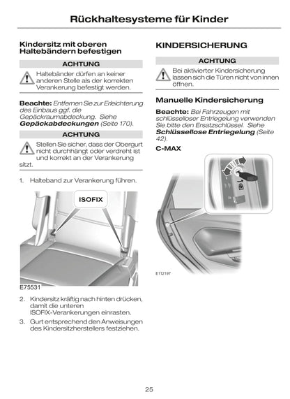 2010 Ford C-Max Gebruikershandleiding | Duits