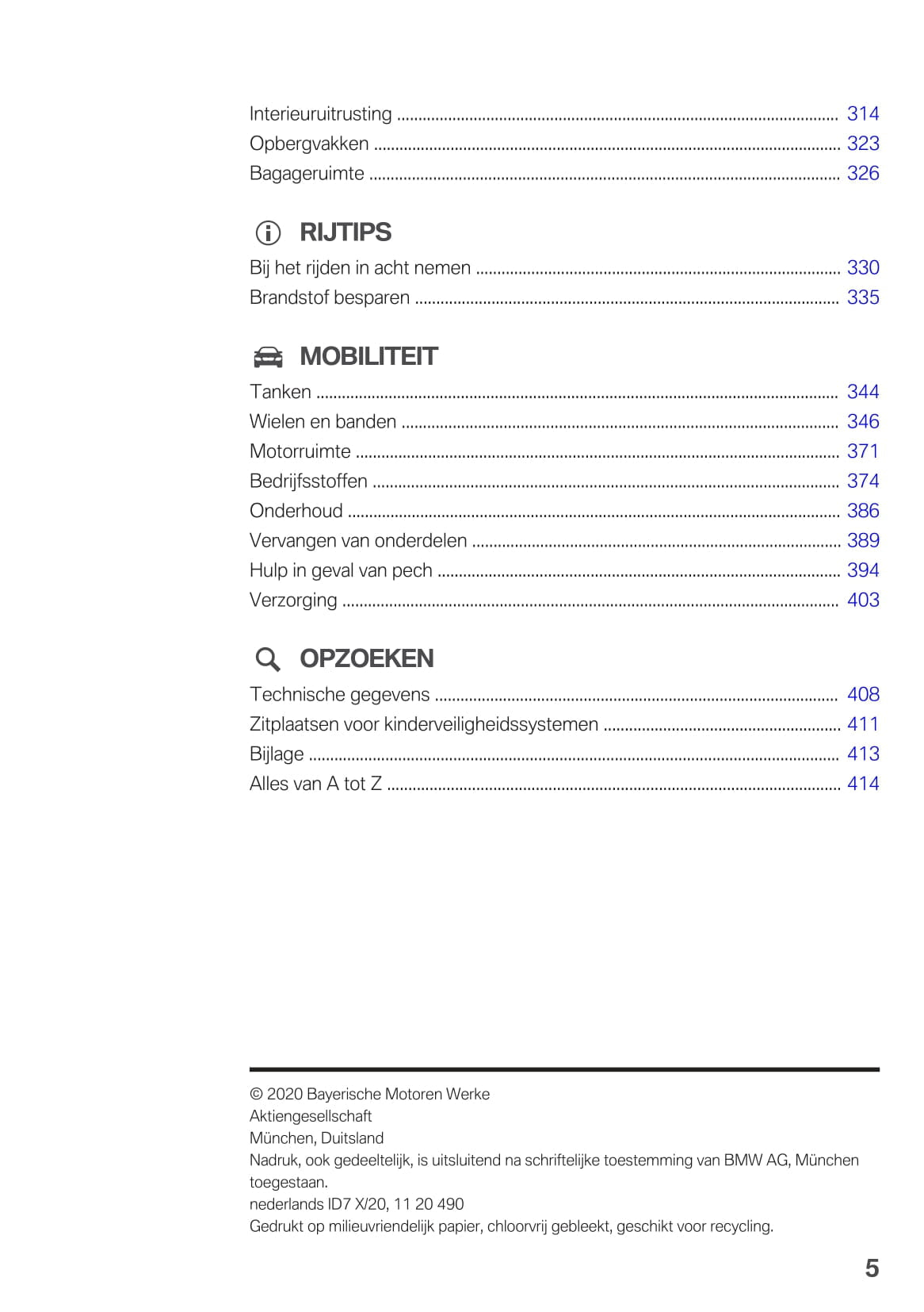 2020-2021 BMW 8 Series Cabrio Owner's Manual | Dutch