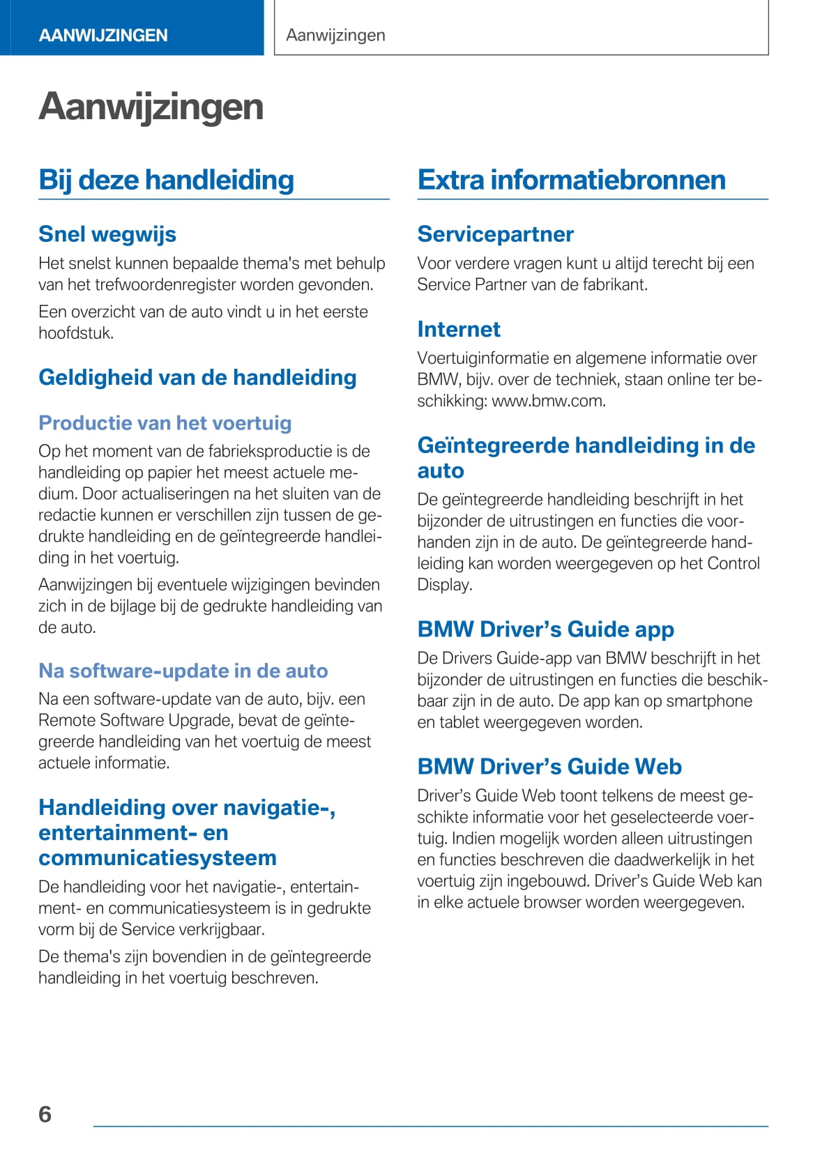 2020-2021 BMW 8 Series Cabrio Owner's Manual | Dutch