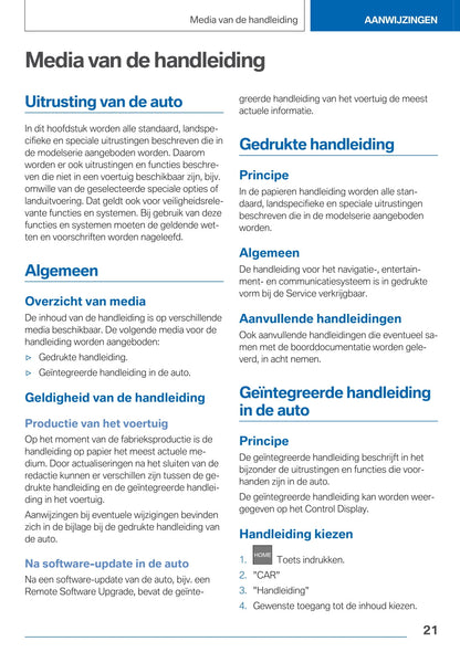 2020-2021 BMW 8 Series Cabrio Owner's Manual | Dutch