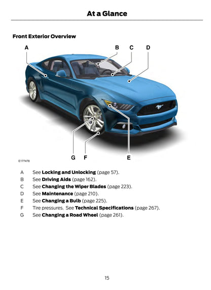 2015 Ford Mustang Bedienungsanleitung | Englisch