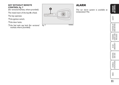 2013-2014 Fiat Linea Bedienungsanleitung | Englisch