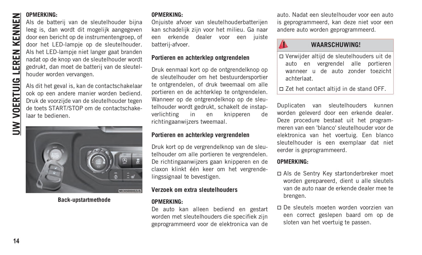 2019-2020 Jeep Wrangler Owner's Manual | Dutch