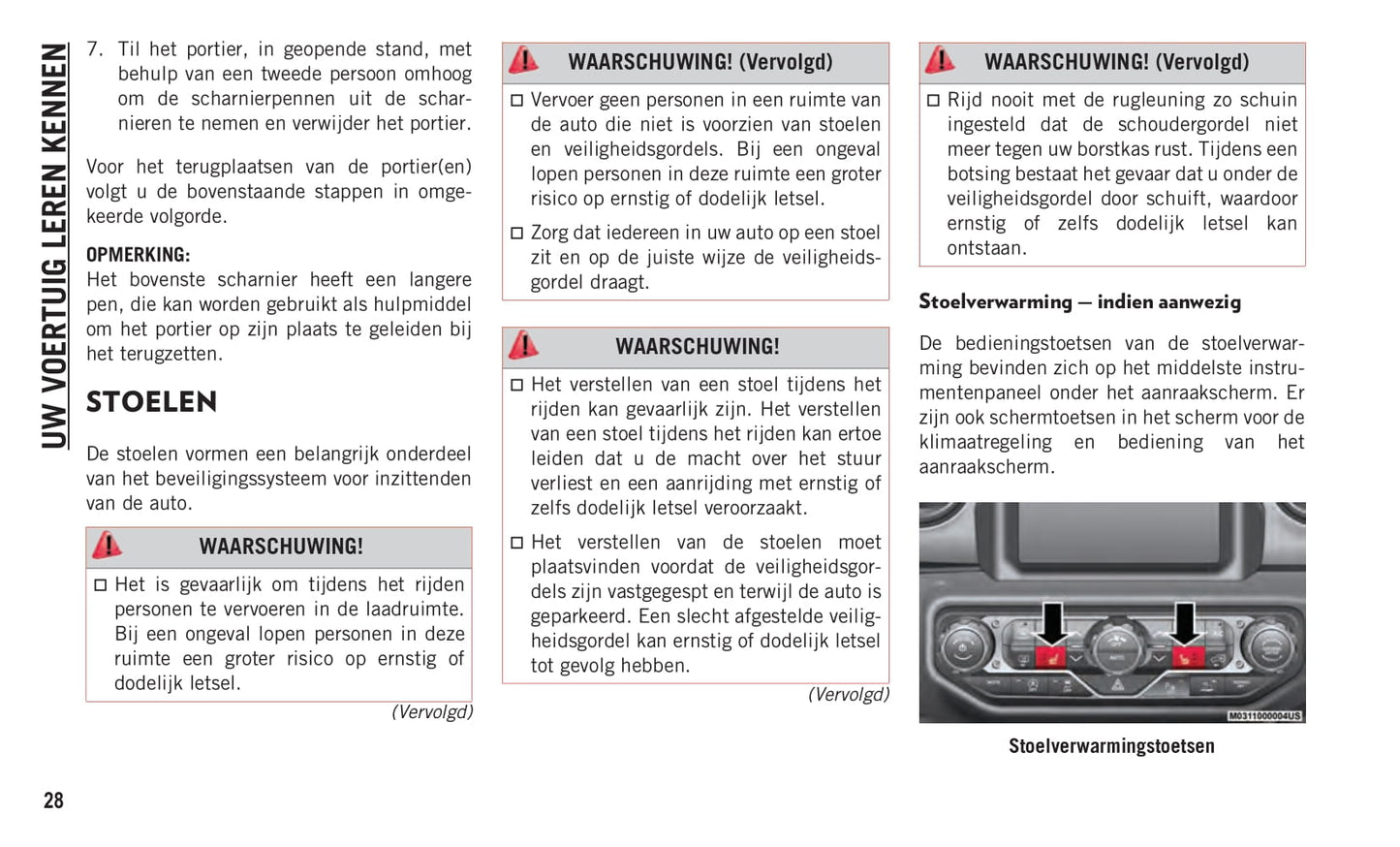 2019-2020 Jeep Wrangler Owner's Manual | Dutch