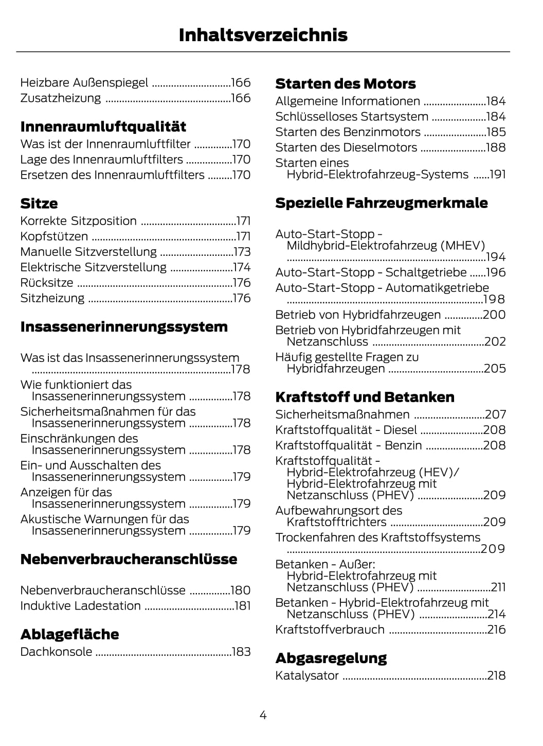 2021 Ford Kuga/Kuga Hybrid Owner's Manual | German