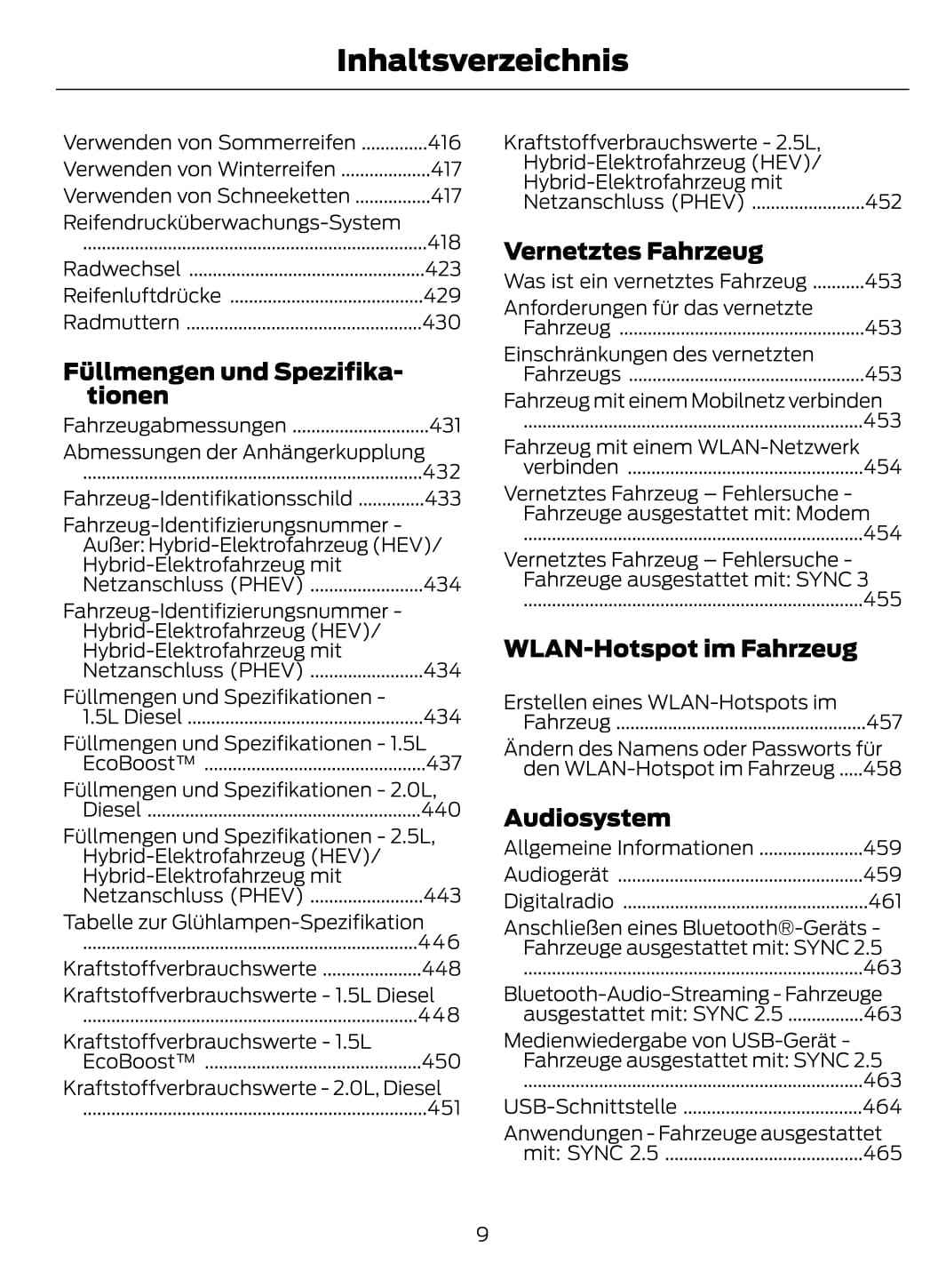 2021 Ford Kuga/Kuga Hybrid Owner's Manual | German