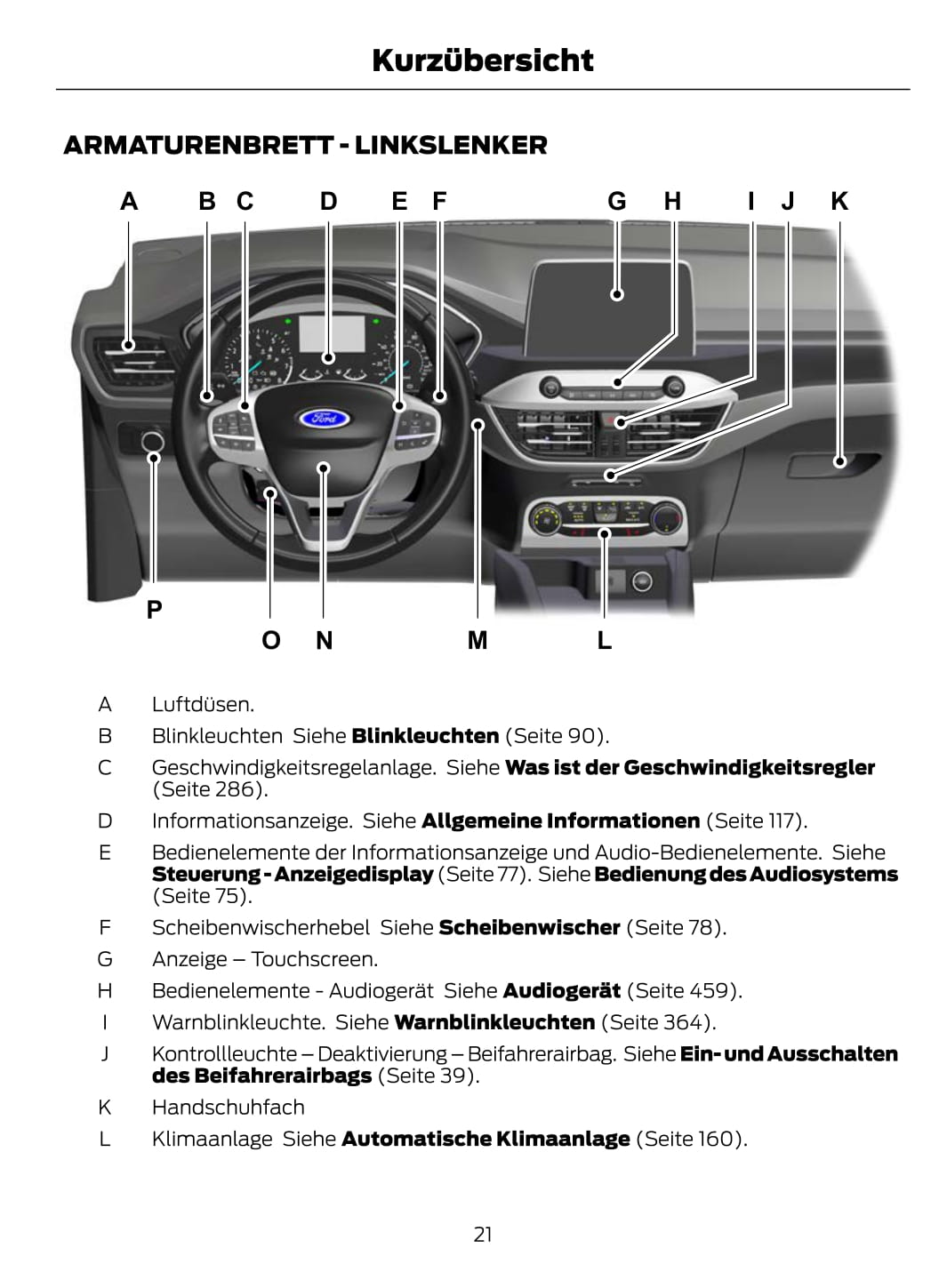 2021 Ford Kuga/Kuga Hybrid Owner's Manual | German