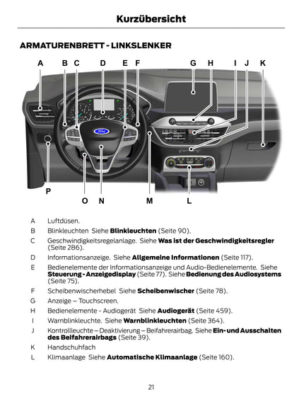 2021 Ford Kuga/Kuga Hybrid Owner's Manual | German