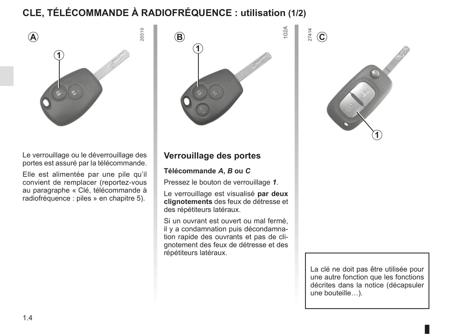 2018-2019 Renault Kangoo Owner's Manual | French