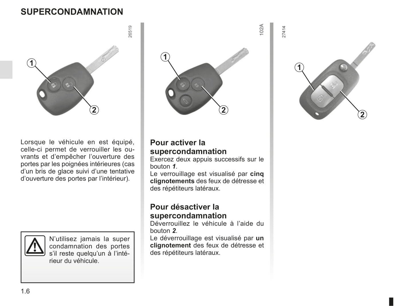 2018-2019 Renault Kangoo Owner's Manual | French