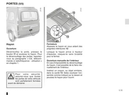 2018-2019 Renault Kangoo Owner's Manual | French