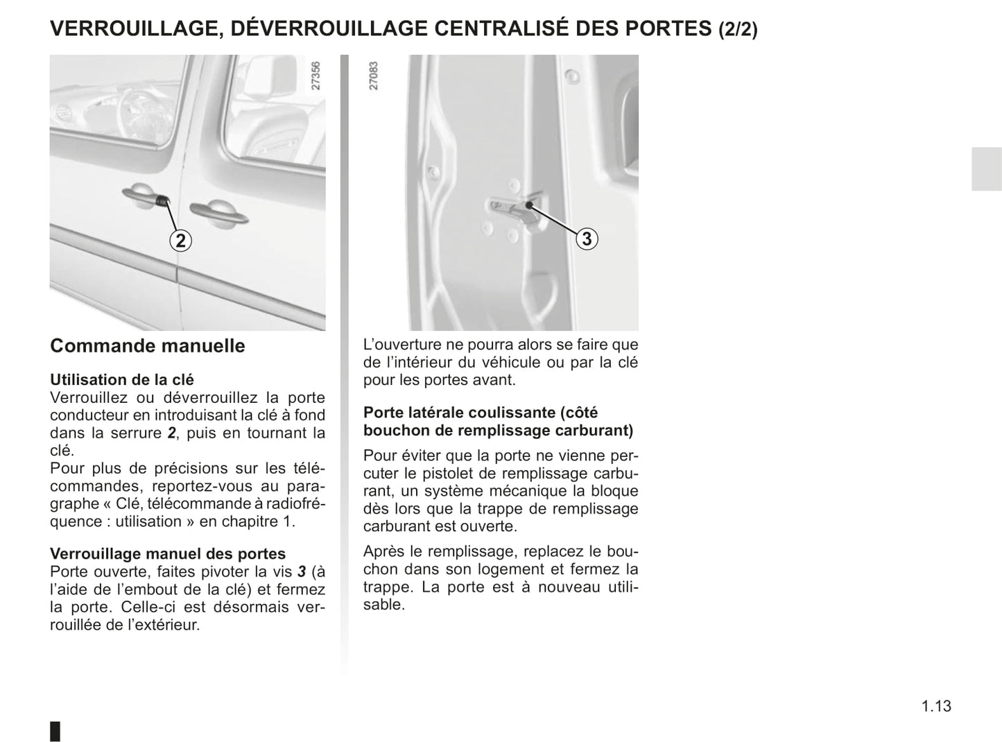 2018-2019 Renault Kangoo Owner's Manual | French