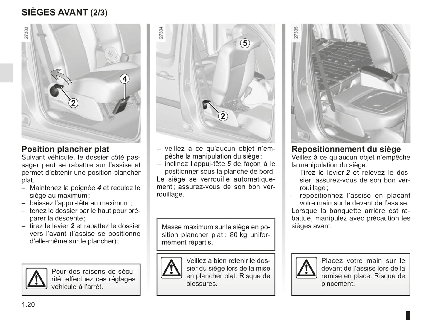 2018-2019 Renault Kangoo Owner's Manual | French