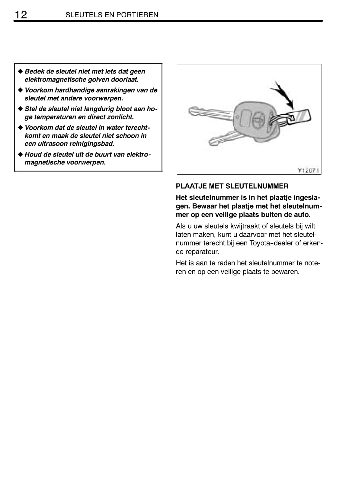 2003-2006 Toyota Avensis Verso Owner's Manual | Dutch