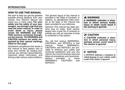 2005-2006 Kia Sorento Owner's Manual | English