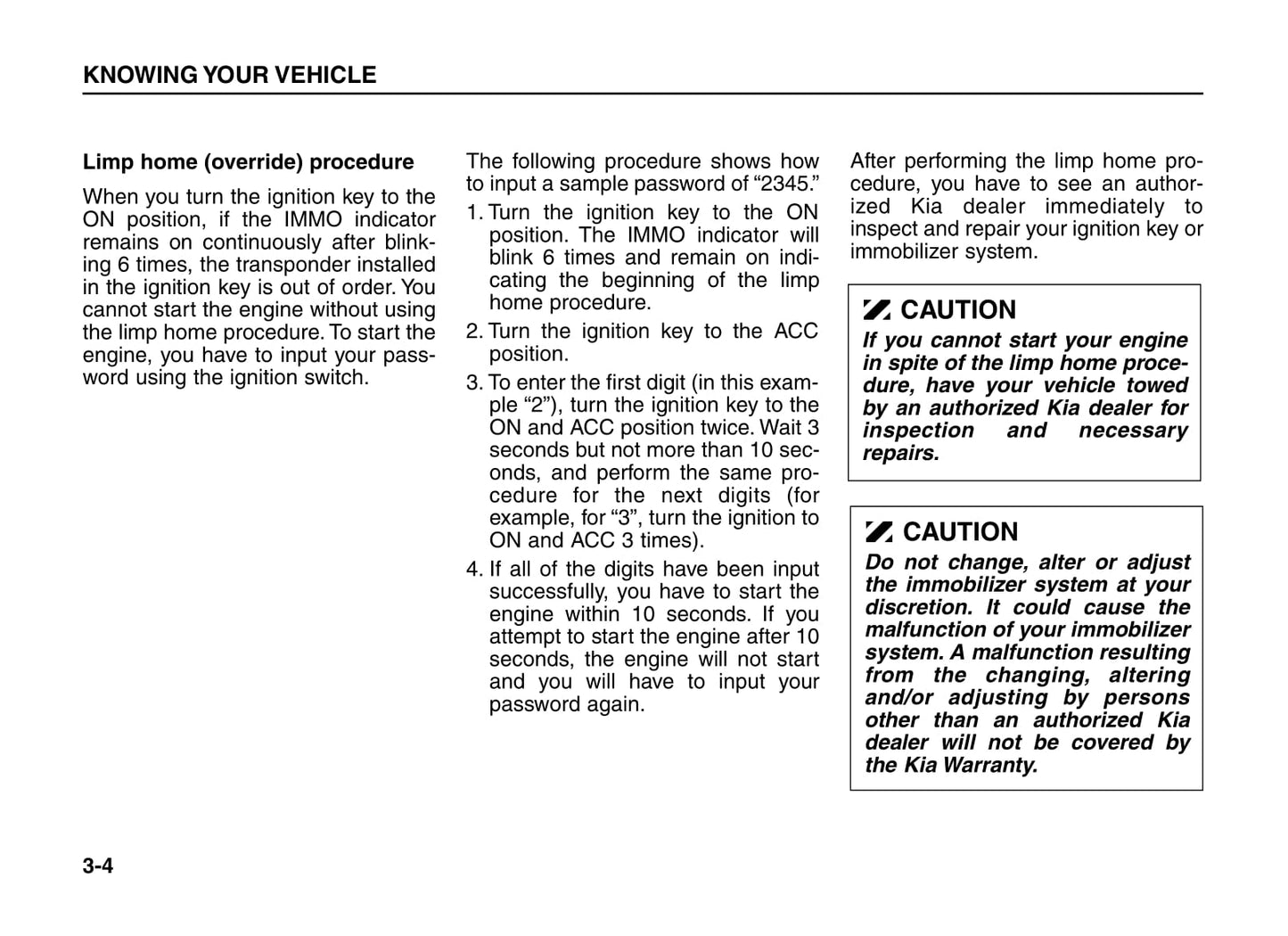 2005-2006 Kia Sorento Owner's Manual | English