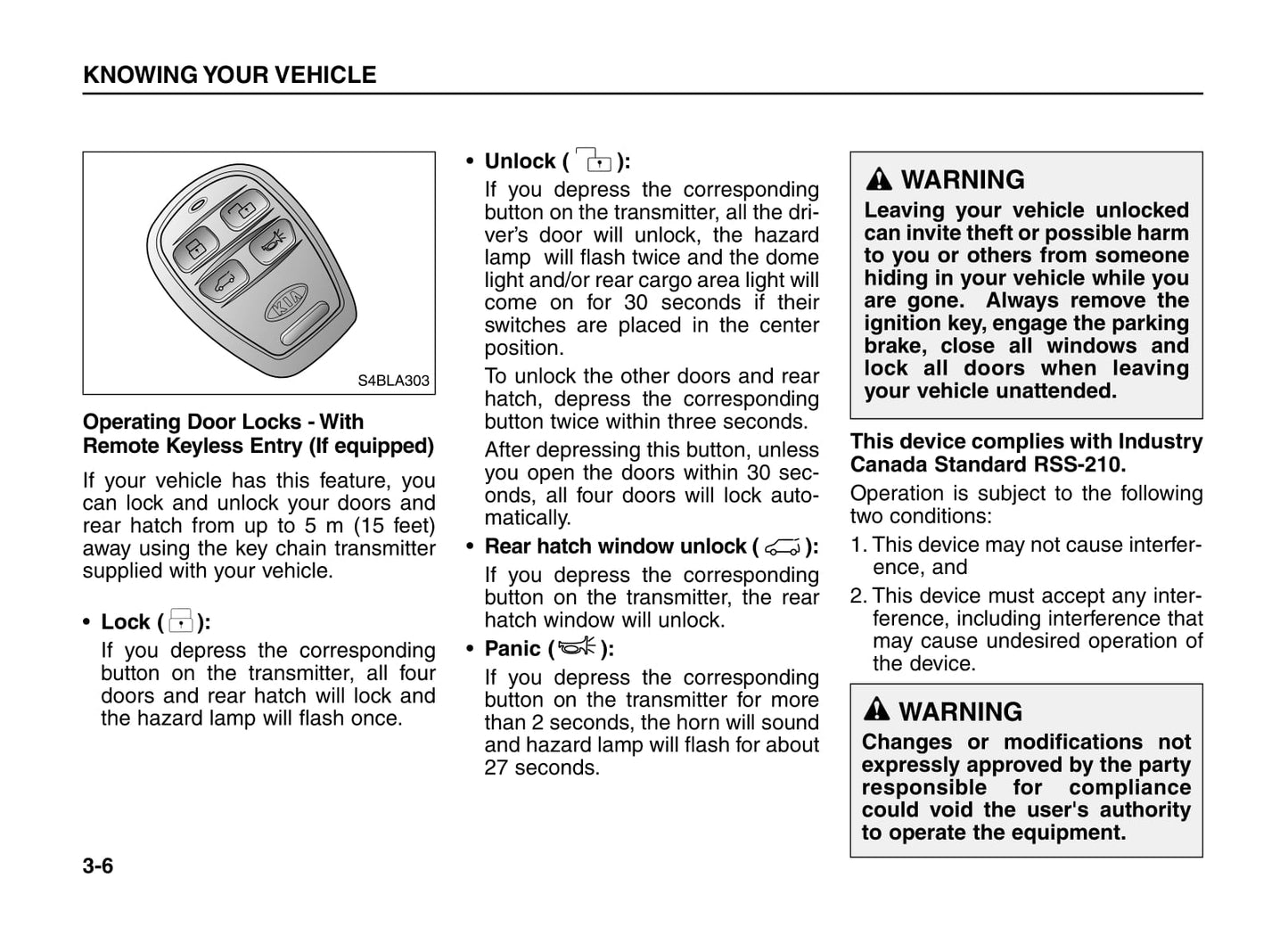 2005-2006 Kia Sorento Owner's Manual | English