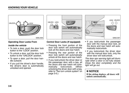 2005-2006 Kia Sorento Owner's Manual | English