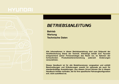 2010-2011 Hyundai ix20 Bedienungsanleitung | Deutsch