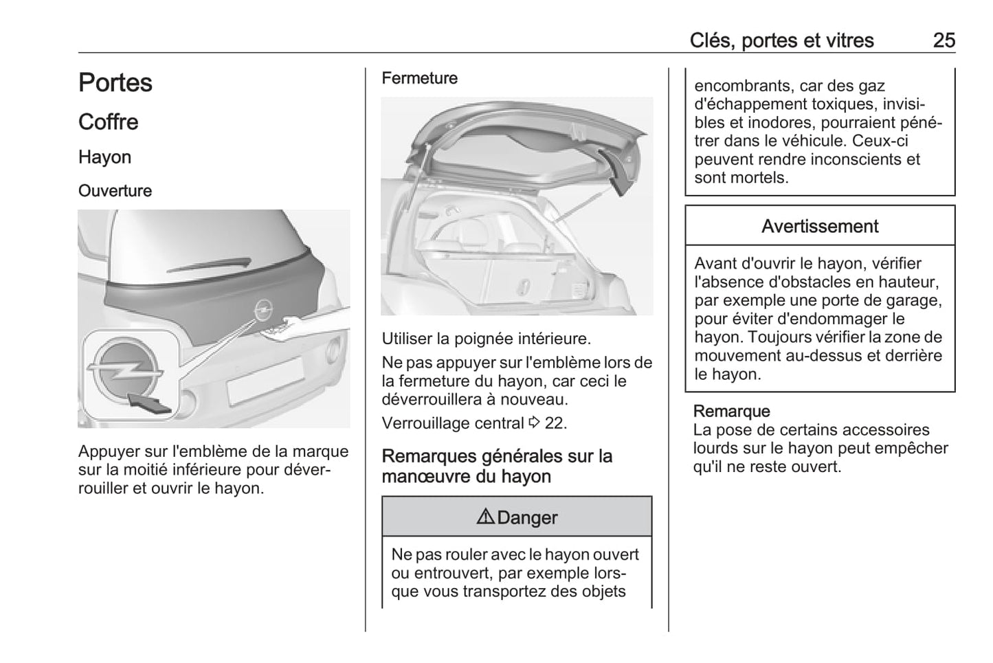 2018-2019 Opel Adam Bedienungsanleitung | Französisch