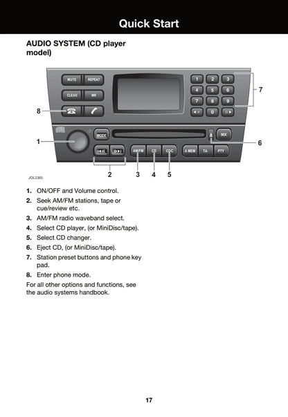 2006-2007 Jaguar XJ Gebruikershandleiding | Engels