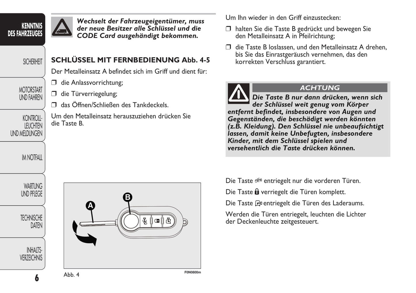 2013-2014 Fiat Ducato/Ductato Euro 4 Owner's Manual | German