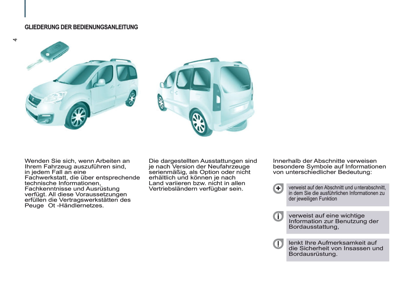 2016-2017 Peugeot Partner Tepee Gebruikershandleiding | Duits