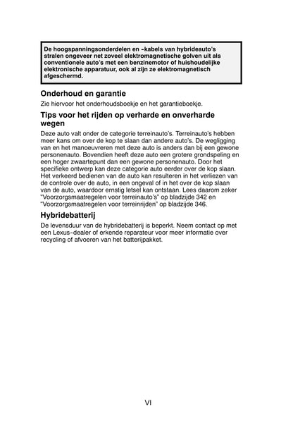 2008-2009 Lexus RX 400h Gebruikershandleiding | Nederlands