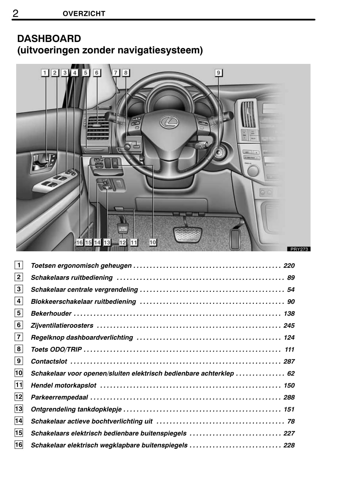 2008-2009 Lexus RX 400h Gebruikershandleiding | Nederlands