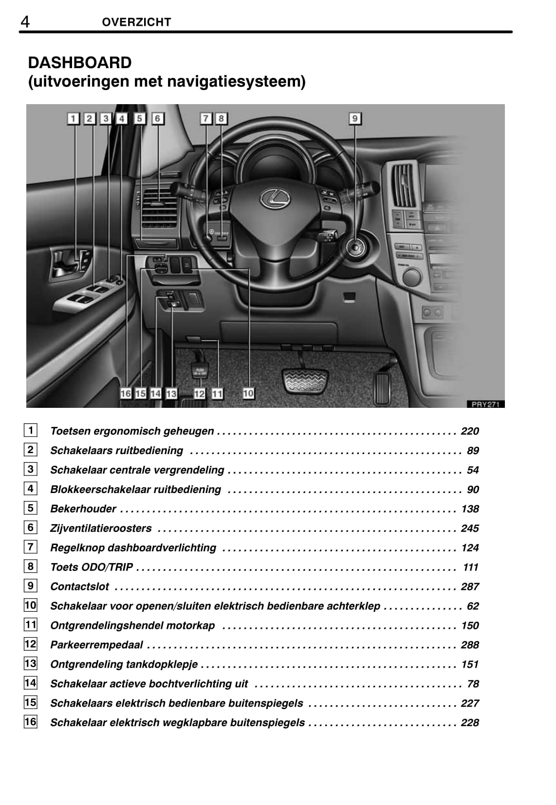 2008-2009 Lexus RX 400h Gebruikershandleiding | Nederlands