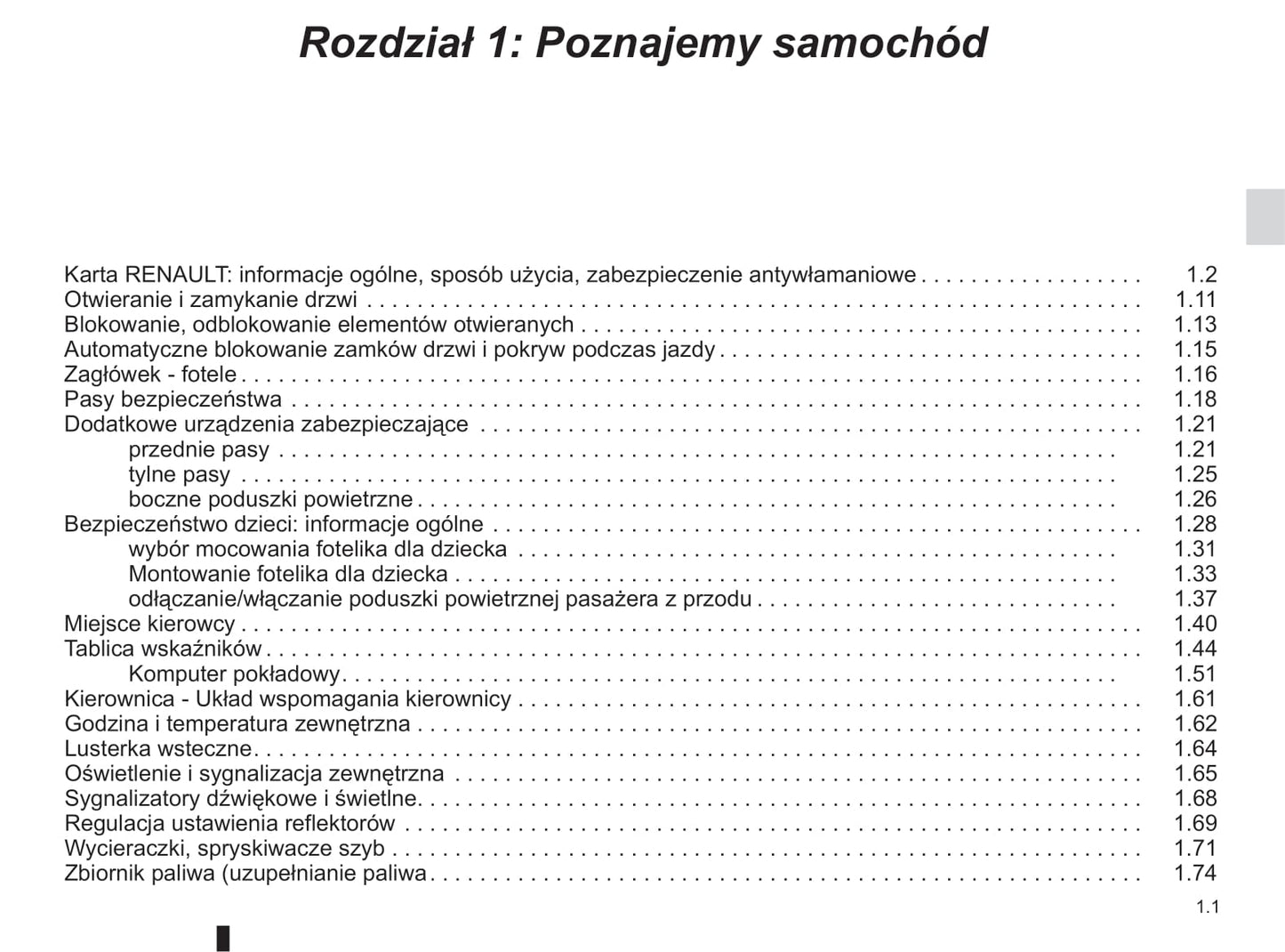 2016-2017 Renault Captur Bedienungsanleitung | Polnisch