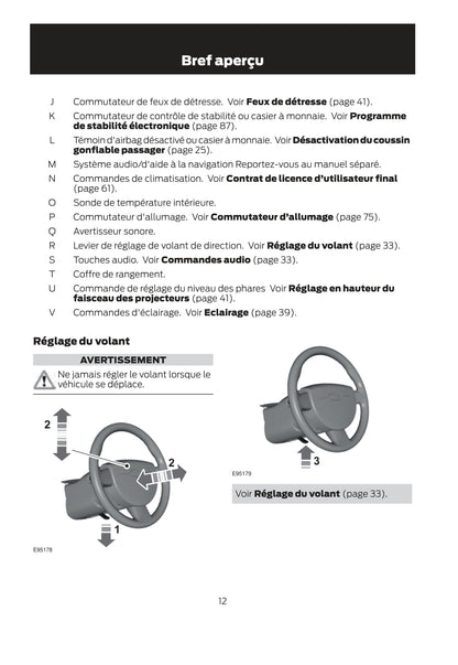 2011-2012 Ford Fusion Gebruikershandleiding | Frans