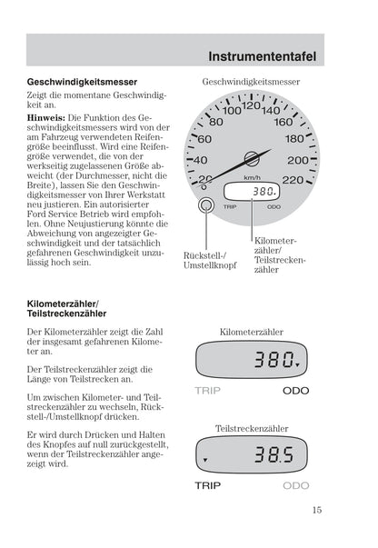 2003-2006 Ford StreetKa Owner's Manual | German