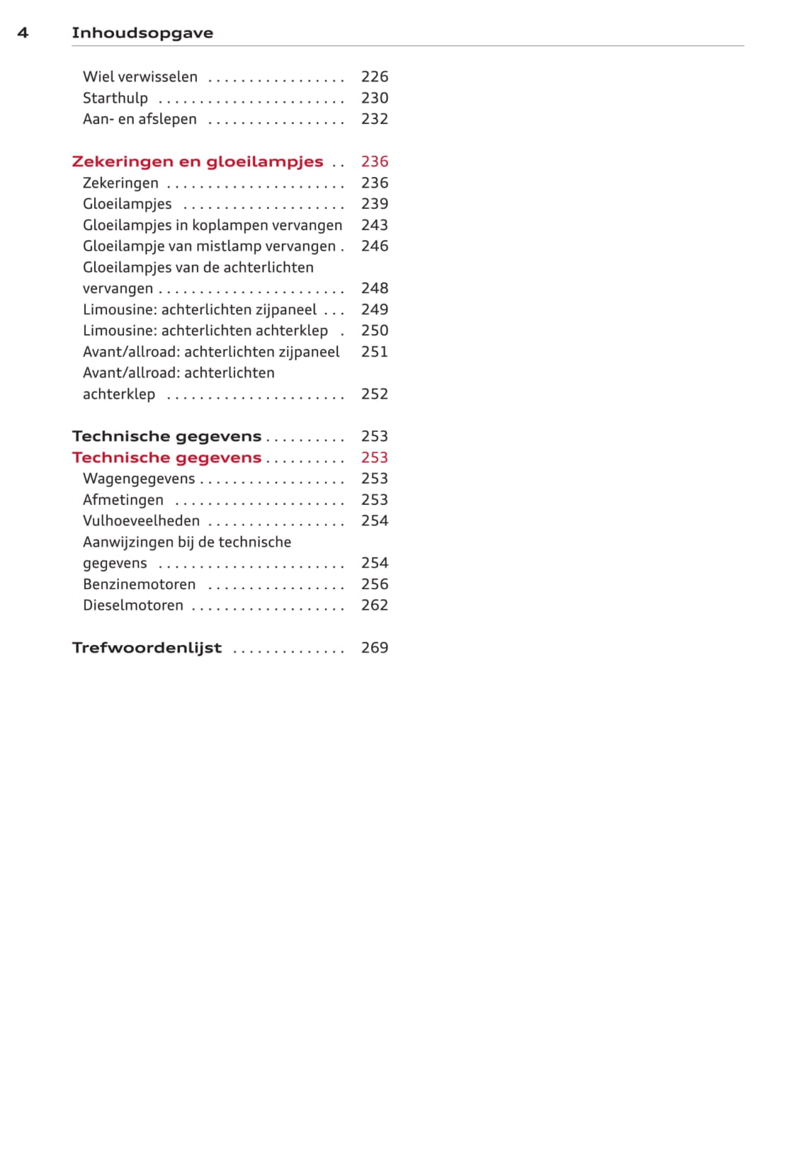 2011-2015 Audi A4/A4 Avant/A4 allroad/S4/S4 Avant Owner's Manual | Dutch