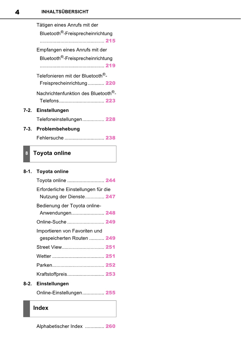 Toyota Rav4 Navigation / Multimediasysteem Bedienungsanleitung 2019 - 2023