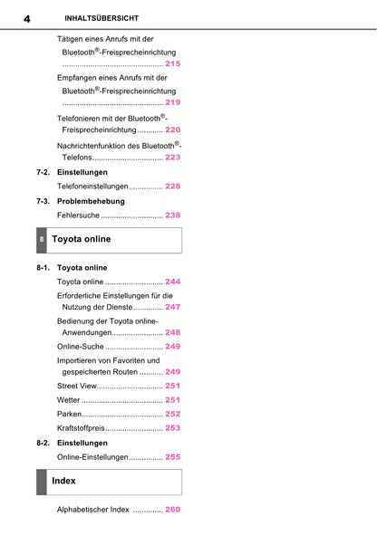 Toyota Rav4 Navigation / Multimediasysteem Bedienungsanleitung 2019 - 2023