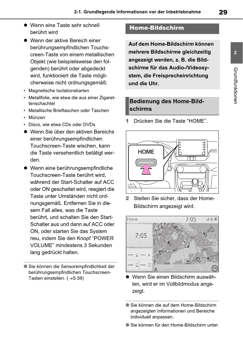 Toyota Rav4 Navigation / Multimediasysteem Bedienungsanleitung 2019 - 2023